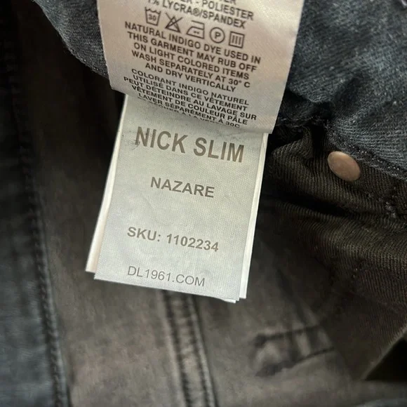 NWOT DL1961 Nick Slim Jeans, 32x34
